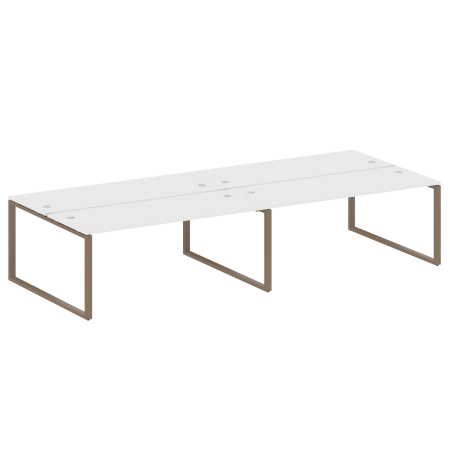 Рабочая станция Metal System Style БО.СМ-4.5 3600x1475x750 (Белый/Мокко металл)