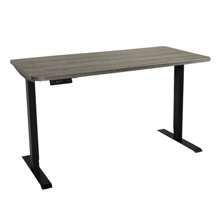 Стол c электроприводом LA-T33-2AR2 (1400x600x700-1200) (Серо-бежевый дуб | Черный)