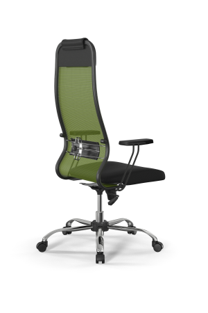 Кресло для руководителя Метта Sit 10 B1-111T - X2+UMF(X1) /Ub00/Wh00/T1bp-b(M09.B21.G20.W01) (Зеленый | Черный)