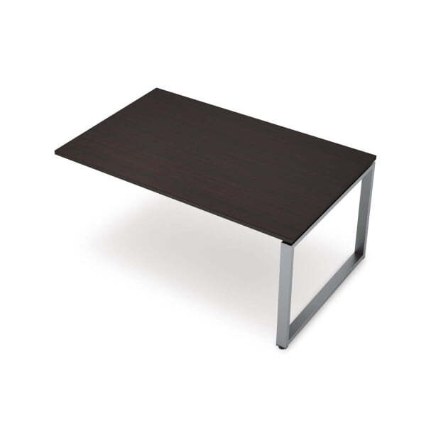 6МПК-О.602 Бенч-системы для переговорных столов, конечный модуль (1200x1000x750) (Венге/Алюминий матовый)