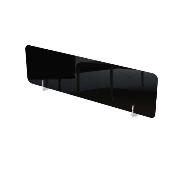 10БФН.185 Барьер фронтальный HPL (1800x4x500) (Черный глянец металл HPL/Глянец металл)