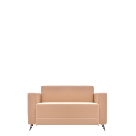 Диван офисный Блок (А-03) 2-х местный с подлокотниками (Бежевый)
