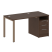 Рабочая станция с опорной тумбой Metal System Style БП.РС-СТП-1.1 1412x720x750 (Дуб Наварра/Серый металл)