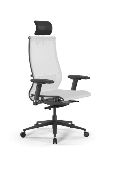 Кресло для руководителя Метта SynchroSit 10 B2-107D - T /Km00/Nb00/D03P/H3mL-2D(M23.B11.G19.W02) (Белый)