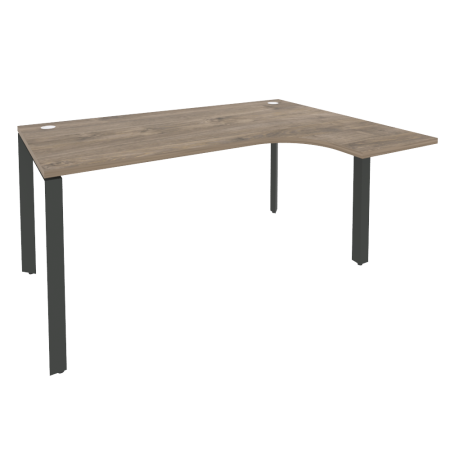 Стол эргономичный правый на П-образном м/к Onix O.MP-SA-4R 1580x1180x750 (Тиквуд Темный/Черный металл)