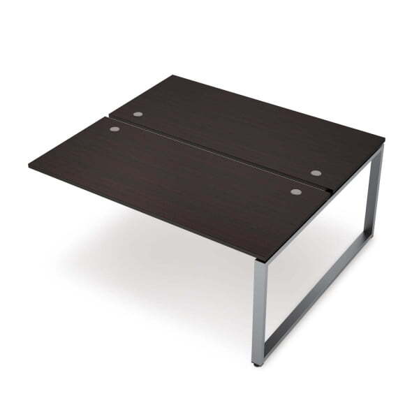 6МБК-О.6277 Бенч-система на 2 рабочих места, конечный модуль (1000x1435x750) (Венге/Алюминий матовый)