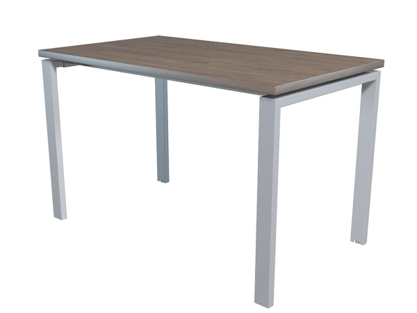 Стол NT 120x70 темный орех/серый (Коричневый/Белый)