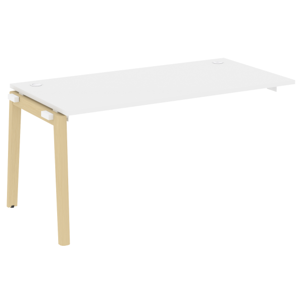 Наборный элемент рабочей станции на деревянных опорах Onix Wood OW.1.NRS-4.8 1580x800x750 (Белый Бриллиант/Дуб Светлый)
