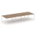 Рабочая станция 2-х сторонняя SN-4P.DRS-083 (4140х1632х750) (Тиквуд Светлый/Металл Антрацит)