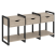 Тумба на регулируемых опорах наборная VR.L-TN-4.O 1440x460x719 (Тиквуд Темный/Белый металл)