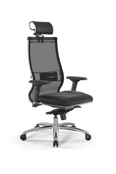 Кресло для руководителя Метта Samurai L2-6D - TS+Infinity /Kc00/Wm06/D04P/H2cL-3D(M06.B31.G04.W03) (Черный)