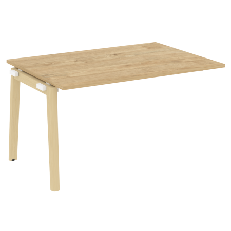 Проходной наборный элемент переговорного стола на деревянных опорах Onix Wood OW.NPRG-3 1380x980x750 (Тиквуд Светлый/Дуб Светлый)