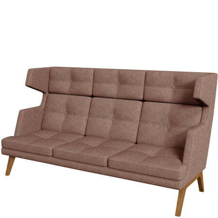 Диван офисный 3-х местный высокий Беверли (Диван 3-местный высокий dream_12)