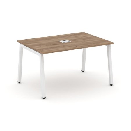 Стол переговорный SN-5A.SPRG-001 (980х980х750) (Дуб Табак/Металл Белый)