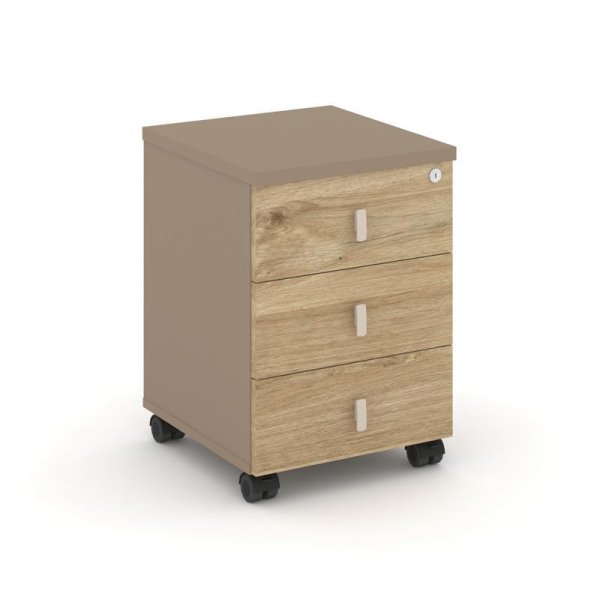 Тумба мобильная, усиленная ES.ТМ-3U (432х460х611) (Латте/Тиквуд Светлый)