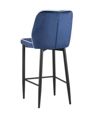 Стул полубарный Лоренс велюр синий (Стул полубарный Лоренс синий)