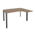 Стол эргономичный правый на П-образном м/к Onix O.MP-SA-3R 1380x1180x750 (Тиквуд Темный/Белый Металл)