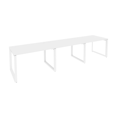 Рабочая станция на О-образном м/к Onix O.MO-RS-3.2.8 3540x800x750 (Белый Бриллиант/Белый Металл)