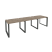 Рабочая станция на О-образном м/к Onix O.MO-RS-3.1.8 2940x800x750 (Тиквуд Темный/Белый Металл)
