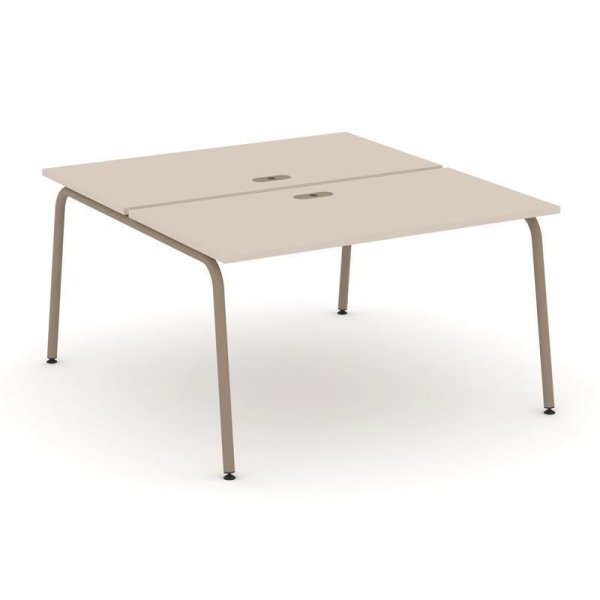 Рабочая станция 2 места ES.D.RS-2.3-LK (1380х1500х750) (Капучино/Металл Латте)