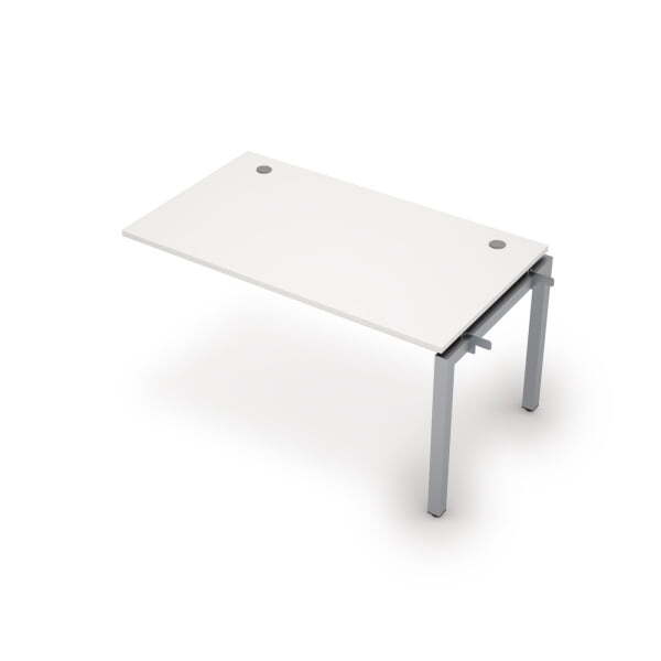 6МБС.5189 Линейная бенч-система, средний модуль (1400x800x750) (Белый/Алюминий матовый)