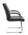 Кресло T-8010N-LOW-V черный Leather Black эко.кожа низк.спин. полозья металл хром (Черный)