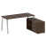 Рабочая станция с тумбой на А-образном м/к Metal System Style БА.РС-СТС-2.4 (R) 1700x1520x750 (Дуб наварра/Серый металл)