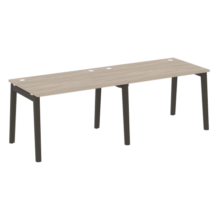 Рабочая станция на деревянных опорах Onix Wood OW.RS-2.2.8 2360x800x750 (Дуб Аттик/Дуб Темный)