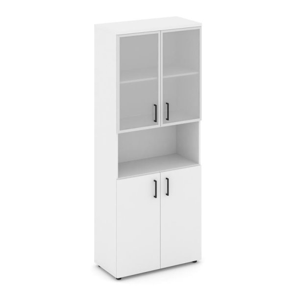 Шкаф высокий широкий SN.STS-106 (796х400х1982) (Белый/Сатин)