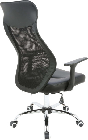 AL 779 Кресло офисное, экокожа | сетка (Черный)