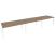 Стол переговорный Onix O.MP-PRG-3.4 4740x980x750 (Тиквуд Темный/Белый Металл)