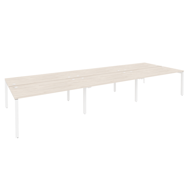 Рабочая станция на П-образном м/к Onix O.MP-D.RS-6.4.8 4740x1635x750 (Денвер Светлый/Белый Металл)