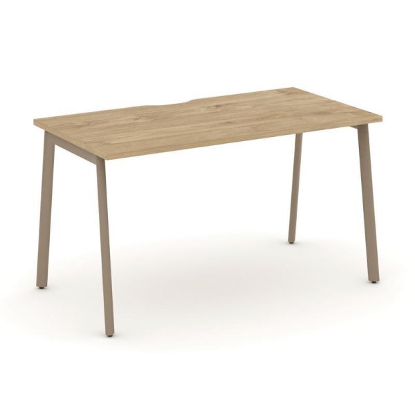 Стол письменный ES.SP-3-VP (1380х730х750) (Тиквуд Светлый/Металл Латте)