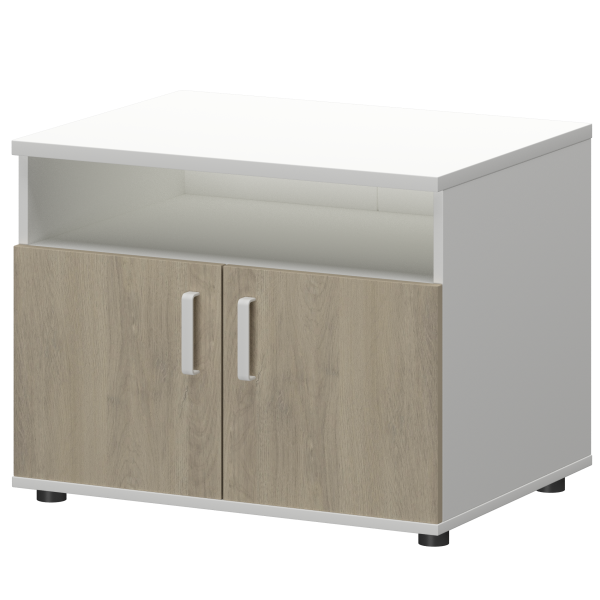 Тумба для оргтехники Смарт СМТ-2ДН Тип1 800x600x625 (Белый/Кронберг)