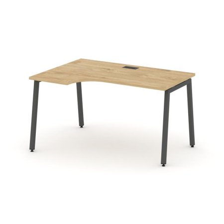 Стол рабочий эргономичный SN-4A.SPA-001(L) (1380х600/980х750) (Тиквуд Светлый/Металл Антрацит)