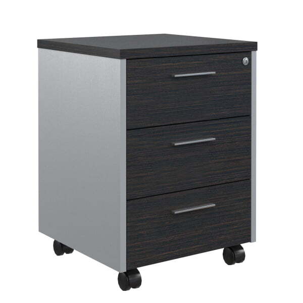 Тумба мобильная Offix-new OMC 3D 465x450x625 (Легно темный/металлик)