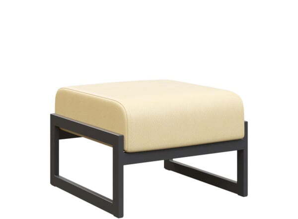 Банкетка одноместная MD.B1  (655х700х700) (Oregon Бежевый арт.11/Чёрный металл)