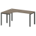 Стол криволинейный левый Metal System Style БП.СА-4 Л 1600x1200x750 (Дуб Наварра/Серый металл)