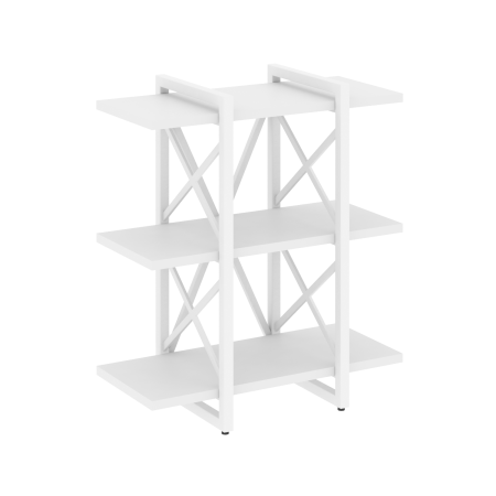 Стеллаж на регулируемых опорах-3 полки VR.L-MST.O-3.4V 800x400x910 (Белый Бриллиант/Белый металл)