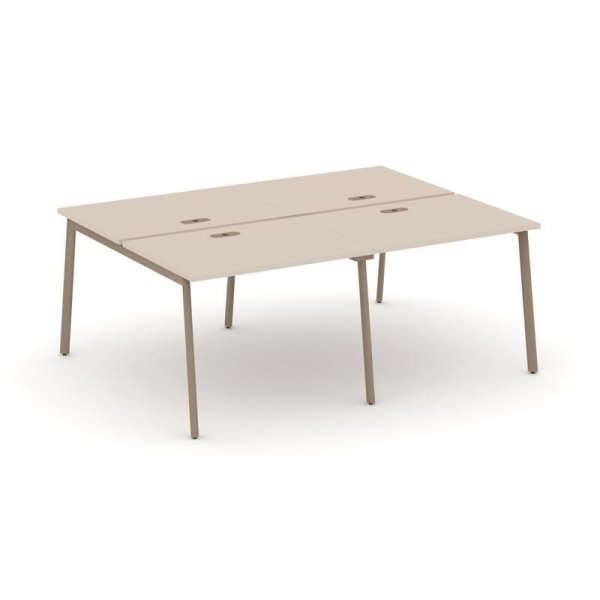 Рабочая станция 4 места ES.D.RS-4.1-LP (1960х1500х750) (Капучино/Металл Латте)