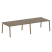 Стол для переговоров (2 столешницы) на А-образном м/к Metal System Style БА.ПРГ-2.4 3200x1235x750 (Дуб наварра/Серый металл)