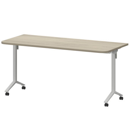 Стол мобильный складной радиусный Моби МБ25-160.70Р 1600x700x750 (Кронберг/Белый)