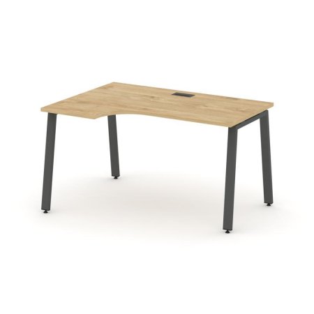 Стол рабочий эргономичный SN-6A.SPA-011(L) (1380х700/980х750) (Тиквуд Светлый/Металл Антрацит)