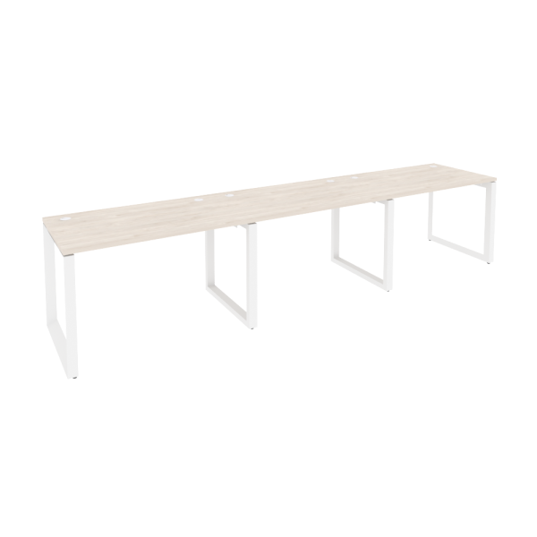 Рабочая станция на О-образном м/к Onix O.MO-RS-3.2.7 3540x720x750 (Денвер Светлый/Белый Металл)