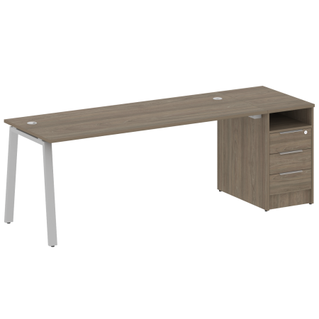 Рабочая станция Metal System Style БА.РС-СТП-1.5 2212x720x750 (Вяз/Серый металл)