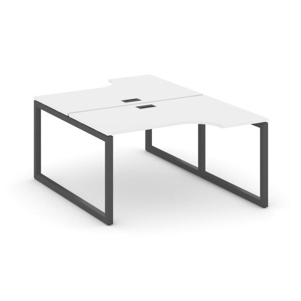 Рабочая станция эргономичная SN-5O.DRPA-011 (1380х1432/1992х750) (Белый/Металл Антрацит)