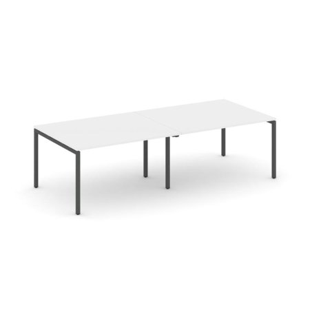 Стол переговорный SN-4P.SPRG-042.3 (2360х1180х750) (Белый/Металл Антрацит)
