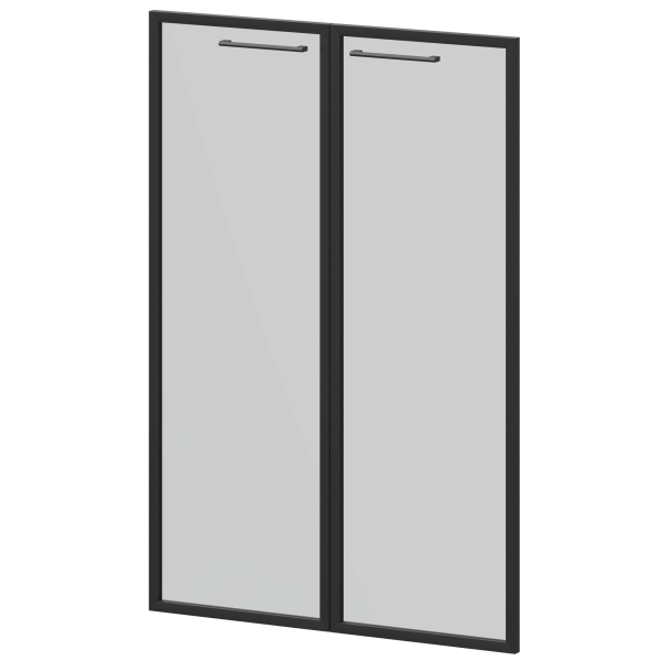 Фасады рамочные стеклянные Кортез KZF-38RS(Ч) 784x20x1158 (Тонированный)