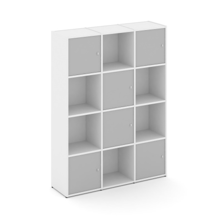 Стеллаж Locker Plus LK.K-006 1188x350x1593 (Белый | Серый)