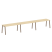 Рабочая станция на 3 рабочих места на А-образном м/к Metal System Style БА.СМ-3.4 4800x720x750 (Дуб наварра/Серый металл)